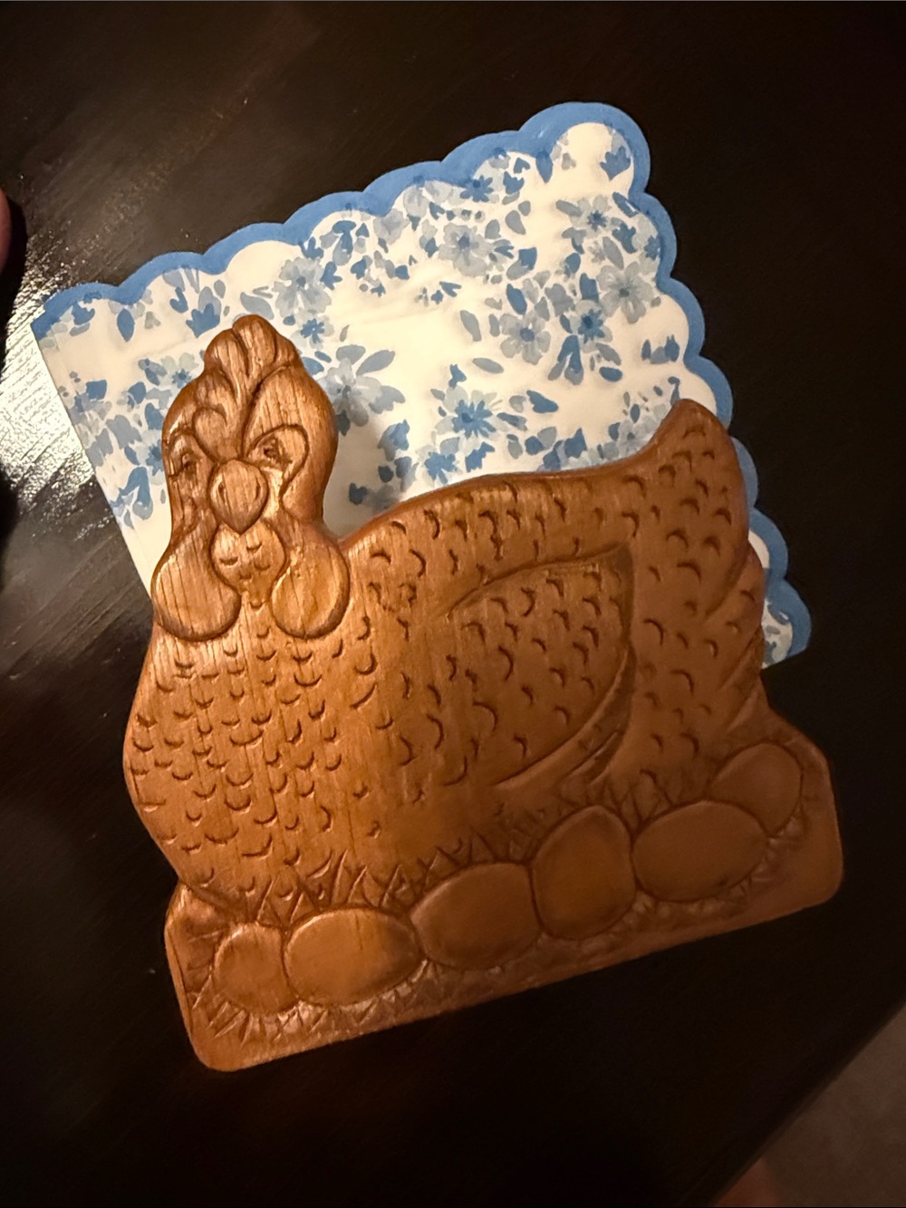 The cutest wood vintage napkin holder